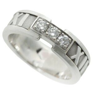 TIFFANY & CO. White Gold Diamond Atlas Ring